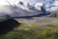 Mount Bromo volcano eruption Royalty Free Stock Photo