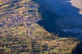 Mount Bromo volcano Gunung Bromo during sunrise from viewpoint on Mount Penanjakan, in East Java, Indonesia