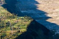 Mount Bromo volcano (Gunung Bromo) during sunrise from viewpoint on Mount Penanjakan, in East Java, Indonesia Royalty Free Stock Photo