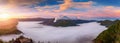 Ount Bromo volcano Gunung Bromo during sunrise from viewpoint on Mount Penanjakan in Bromo Tengger Semeru National Park Royalty Free Stock Photo