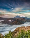 Mount Bromo Volcano is the most famous place for tourism in Indonesia Royalty Free Stock Photo