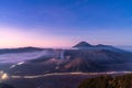 Mount Bromo volcano before sunrise, in East Java, Indonesia Royalty Free Stock Photo