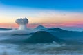 Mount Bromo volcano & x28;Gunung Bromo& x29; in Bromo Tengger Semeru Natio Royalty Free Stock Photo