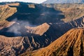 Mount Bromo volcano & x28;Gunung Bromo& x29; during sunrise from viewpoint on Mount Penanjakan, in East Java, Indonesia