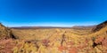 Mount Bruce panoramic view over dry landscape at Karijini National Park