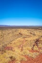 Mount Bruce view downwards the hiking path leading to mountain top at Karijini National Park