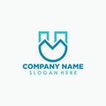 mount and building logo concept, construction logo design Royalty Free Stock Photo