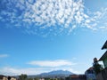mount burangrang morning view with clear skies Royalty Free Stock Photo