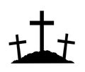 Mount Calvary Silhouette Royalty Free Stock Photo