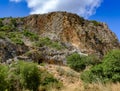 Mount Carmel, Israel. Cave of a prehistoric human in Nahal Me`arot National Park