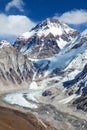Mount Changtse, Khumbu glacier from Everest base camp Royalty Free Stock Photo