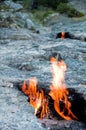 Mount Chimera, eternal flames in ancient Lycia, Turkey Royalty Free Stock Photo