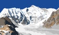 Mount Cho Oyu, vector illustration, Gokyo valley, Khumbu valley, Everest area, Nepal