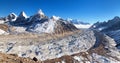 Mount Cholo, Kangchung, Nirekha peak, Ngozumba glacier Royalty Free Stock Photo