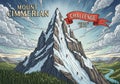 Scene as Mount Cimmerian Challenge: Ascend the Summit, with a red Royalty Free Stock Photo