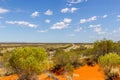 Street to Mount Conner one of the spectacular landscape of Australian outback, Northern Territory, Australia. Royalty Free Stock Photo