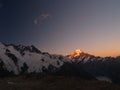 Mount Cook / Aoraki at dusk Royalty Free Stock Photo