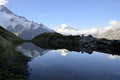 Mount Cook evening landscape, New Zealand. Royalty Free Stock Photo