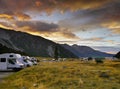 Mount Cook NP, Camping, New Zealand Royalty Free Stock Photo