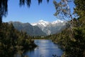 Mount Cook over Lake Matheson Royalty Free Stock Photo
