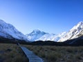 Mount cook peak the highest mounain in New Zealand. Royalty Free Stock Photo