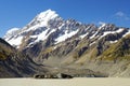 Mount Cook and Pukaki lake, New Zealand Royalty Free Stock Photo