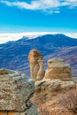 Mount Demerji, view from top. Mountain landscape in Southern Crimea, Alushta