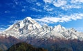 Mount Dhaulagiri with clouds on sky Royalty Free Stock Photo