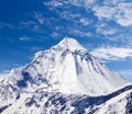 Mount Dhaulagiri,near Thorung La pass and beautiful sky Royalty Free Stock Photo