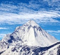 Mount Dhaulagiri,near Thorung La pass and beautiful sky Royalty Free Stock Photo