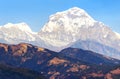 Mount Dhaulagiri, Nepal himalayas mountains Royalty Free Stock Photo