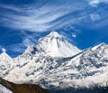 Mount Dhaulagiri, view from Thorung La pass Royalty Free Stock Photo