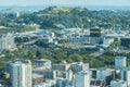 Mt.Eden the iconic tourist attraction place in Auckland view from Auckland sky tower, New Zealand. Royalty Free Stock Photo