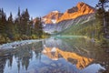 Mount Edith Cavell, Jasper NP, Canada at sunrise Royalty Free Stock Photo