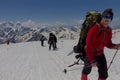 2014 07 Mount Elbrus, Russia: Climbing on mountain Elbrus