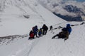 2014 Mount Elbrus, Russia: climbing to the top with a disabled person.