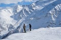 Mount Elbrus . Caucasus snowy mountains. Alpine skiing in the fresh air.