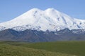 Mount Elbrus on a sunny June morning. Kabardino-Balkaria