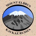 Mount Elbrus vector illustration