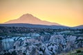 Mount Erciyes volcano in the early morning, Cappadocia Royalty Free Stock Photo