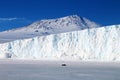 Mount Erebus and the Barnes Glacier Royalty Free Stock Photo