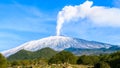Mount Etna gas emission. Tremor, gases. Royalty Free Stock Photo
