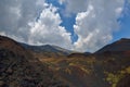 Mount Etna landscape with volcano craters in Sicily, Italy