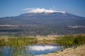 Mount Etna reflection Royalty Free Stock Photo