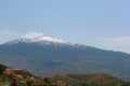 Mount etna smoke small Royalty Free Stock Photo