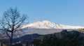 Mount Etna with snow Royalty Free Stock Photo