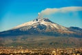 Mount Etna Volcano and Catania - Sicily Italy Royalty Free Stock Photo