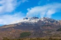 Mount Etna volcano with smoke - Sicily island Italy Europe Royalty Free Stock Photo