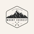 mount everest authentic vintage logo vector design