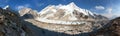 Mount Everest base camp evening panoramic view